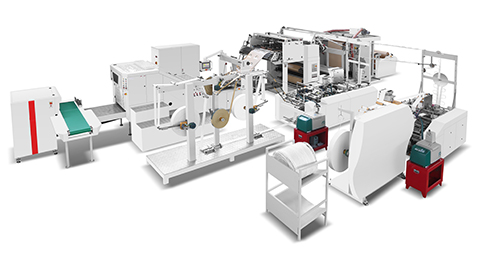 RZFD-330TF/450TF Square Bottom Paper Bag Machine with Twisted & Flat Rope & 2/4 Color Printing Onlin